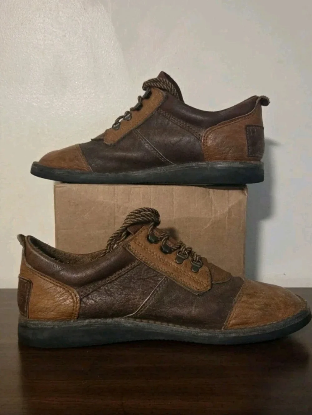 Vintage Courteney Safari Boots Brown Leather Men's Sz 11 UK 12 US Pre Owned